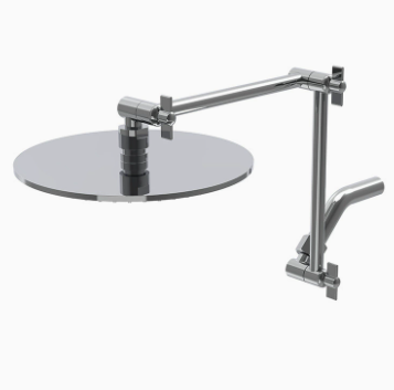 Braccio doccia dentato a doppio snodo