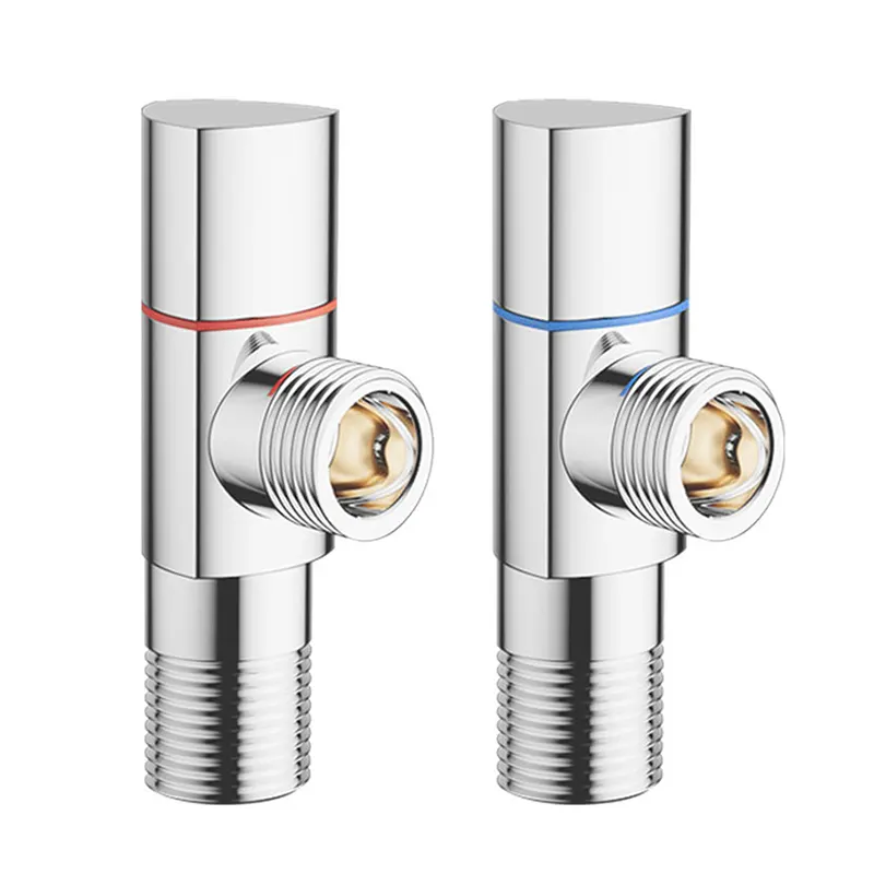 Valvola ad angolo in ottone elettrolitico