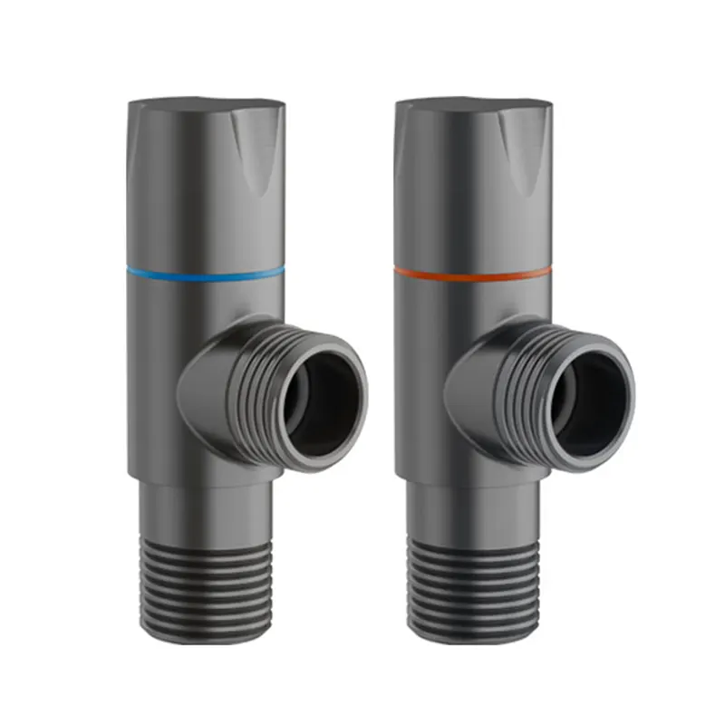 Valvola ad angolo in ottone grigio