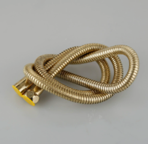 Flessibile per doccia multidimensione in acciaio inossidabile, tubo estraibile in EPDM antideflagrante per spruzzatore per bidet e valvola ad angolo per WC